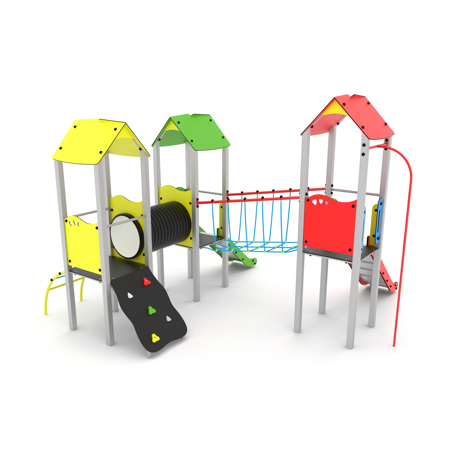 CGS Plieninis daugiafunkcinis vaikų žaidimų aikštelės įrenginys PD-VP-010